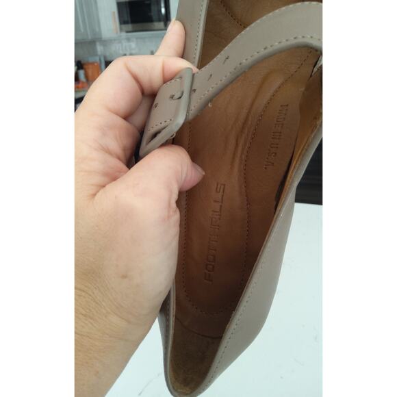 Womens leather Mary Jane style block heel Made in USA size 10 comfort bone color - Picture 8 of 10